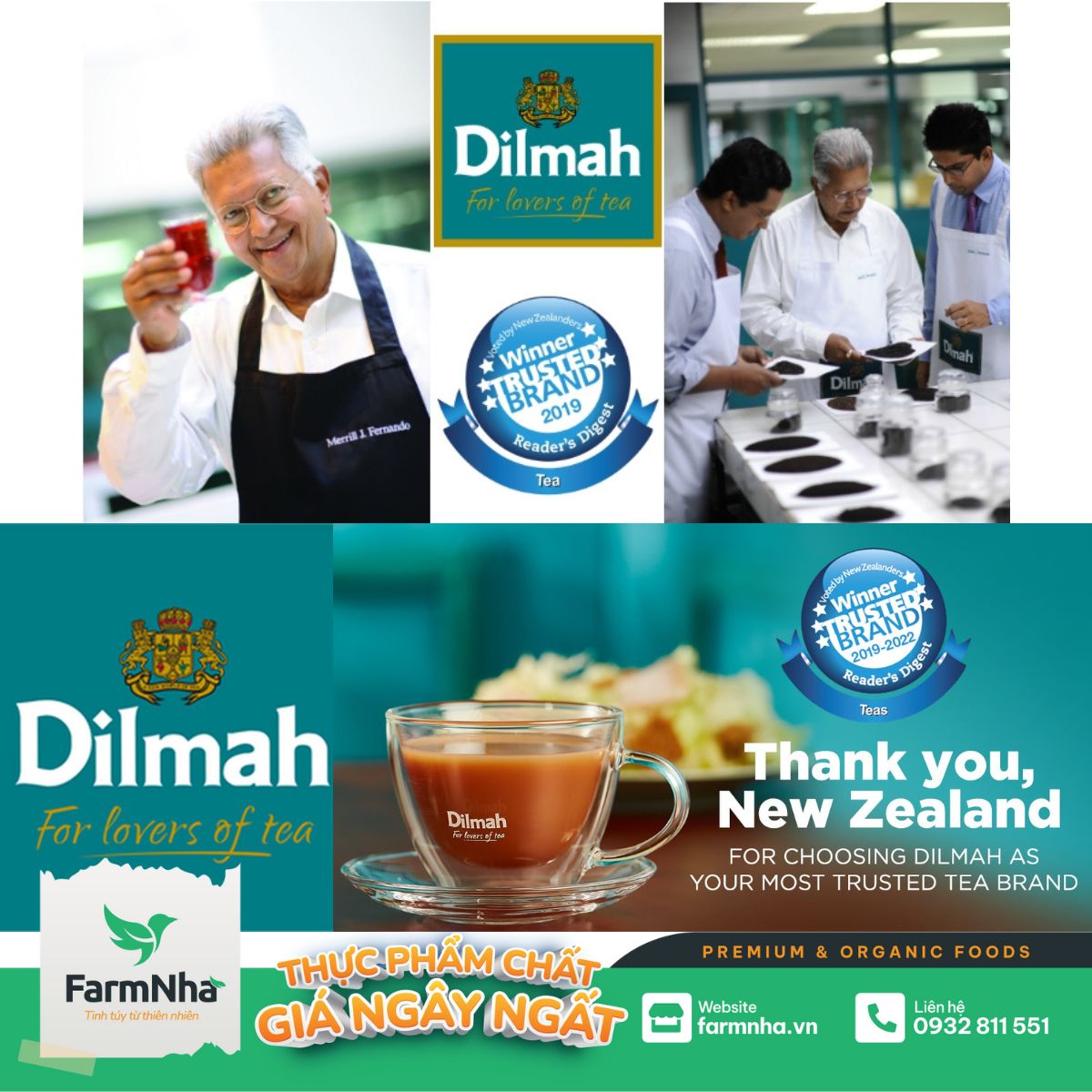Trà Dilmah Earl Grey túi lọc 30g 20 túi x 1.5g - Tinh hoa trà Sri Lanka