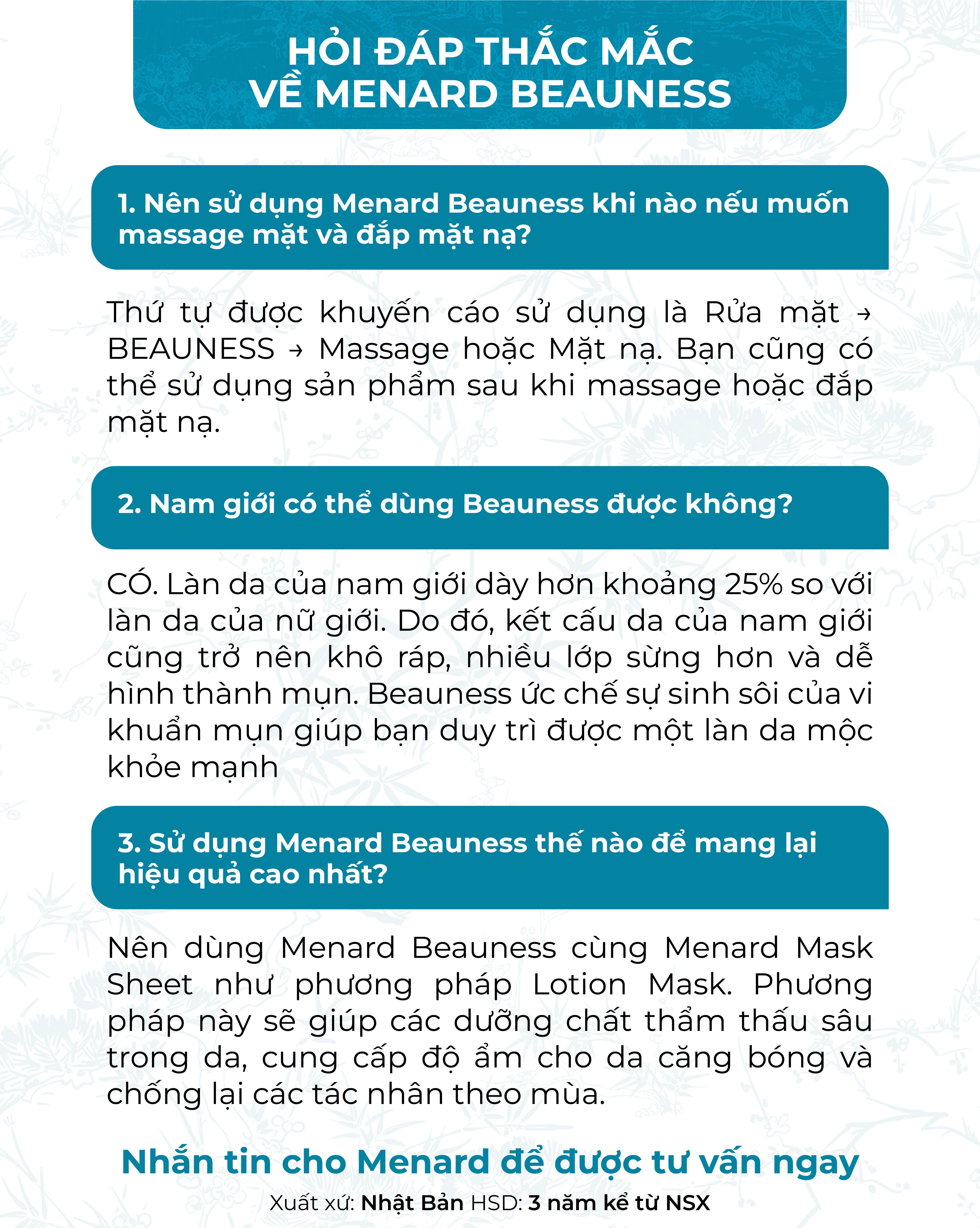 Nước Khoáng Thần Menard Beauness A Tăng Đề Kháng Cho Da (10ml)