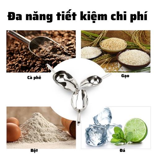 Muôi Inox xúc đá, dụng cụ múc đá,các loại hạt cà phê , bột,. muỗng đa năng chất liệu cao cấp không gỉ đa dạng kích thước