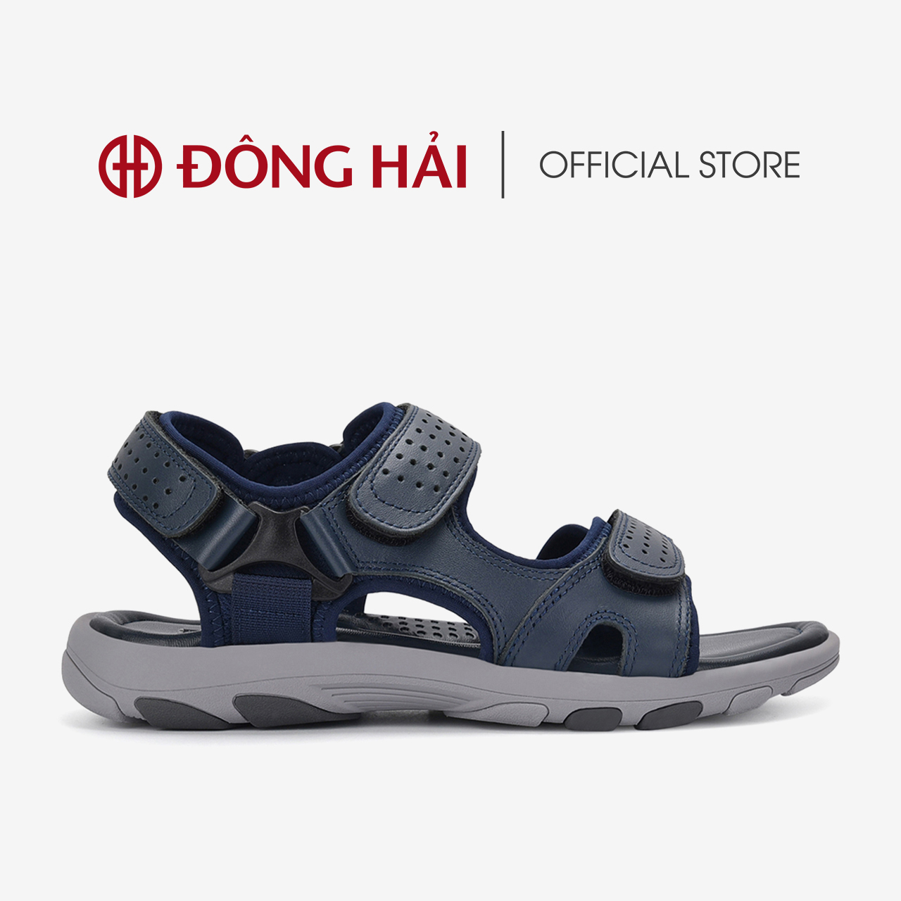 Sandal nam da bò Đông Hải quai ngang thiết kế hiện đại điều chỉnh được quai hậu - S3217