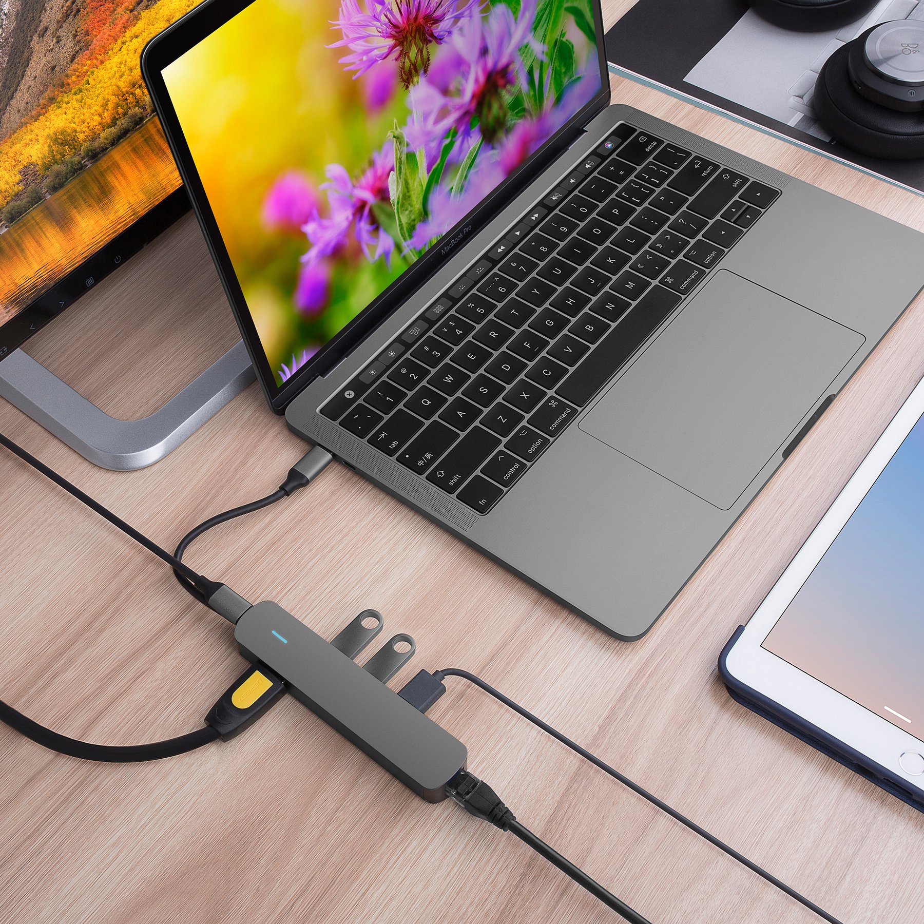 CỔNG CHUYỂN HYPERDRIVE 4K HDMI 6-IN-1 USB-C HUB FOR MACBOOK, SURFACE, ULTRABOOK, CHROMEBOOK, PC &amp; USB-C DEVICES -HD233B - HÀNG CHÍNH HÃNG