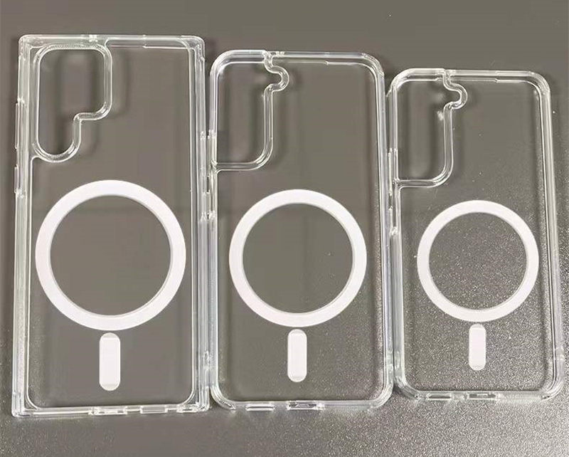 Ốp Lưng hỗ trợ sạc không dây nam châm Trong Suốt Dành Cho Samsung S23 Ultra, S23 Plus