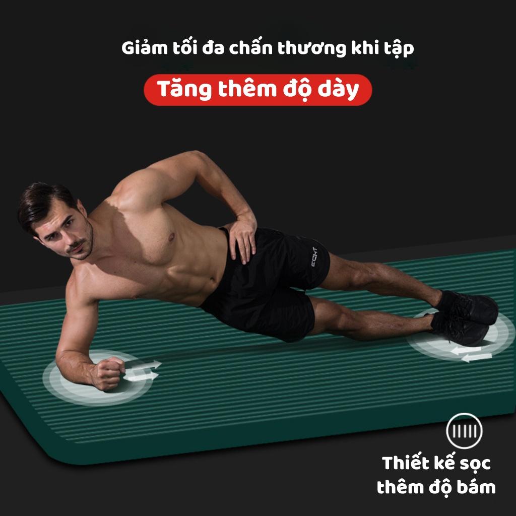 Thảm tập gym yoga tại nhà, siêu dày 20mm, chống trượt, cao su NBR