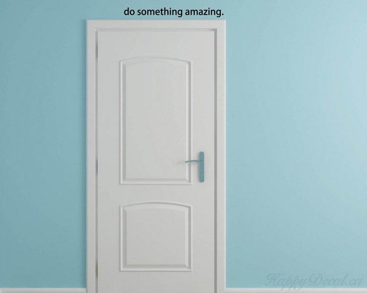 Decal dán tường chữ truyền cảm hứng tích cực "do something amazing"