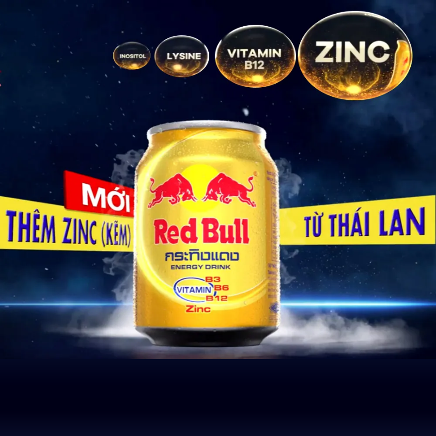 Lốc 6 lon nước tăng lực RedBull Thái Kẽm 250ml