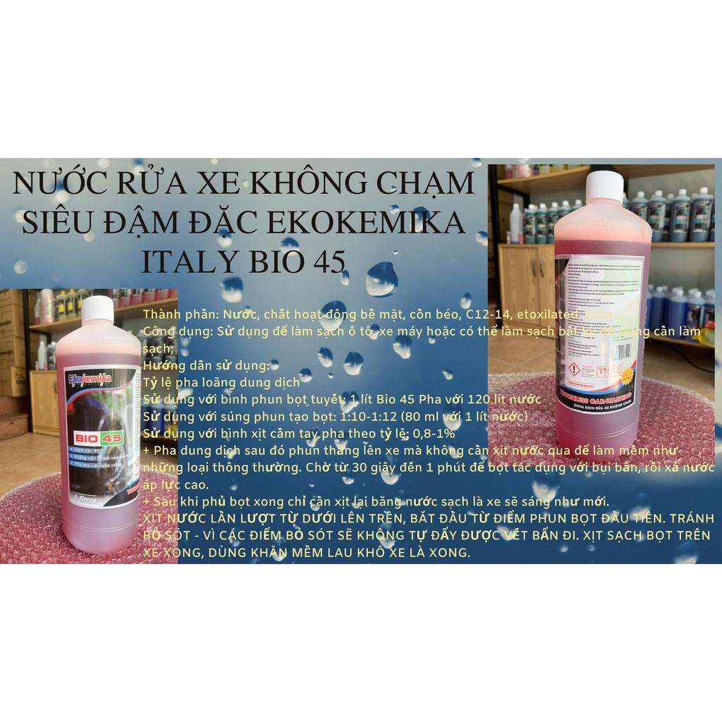 COMBO NƯỚC RỬA XE KHÔNG CHẠM BIO 45-1L VÀ BÓNG LỐP BLACKBRILL -1L