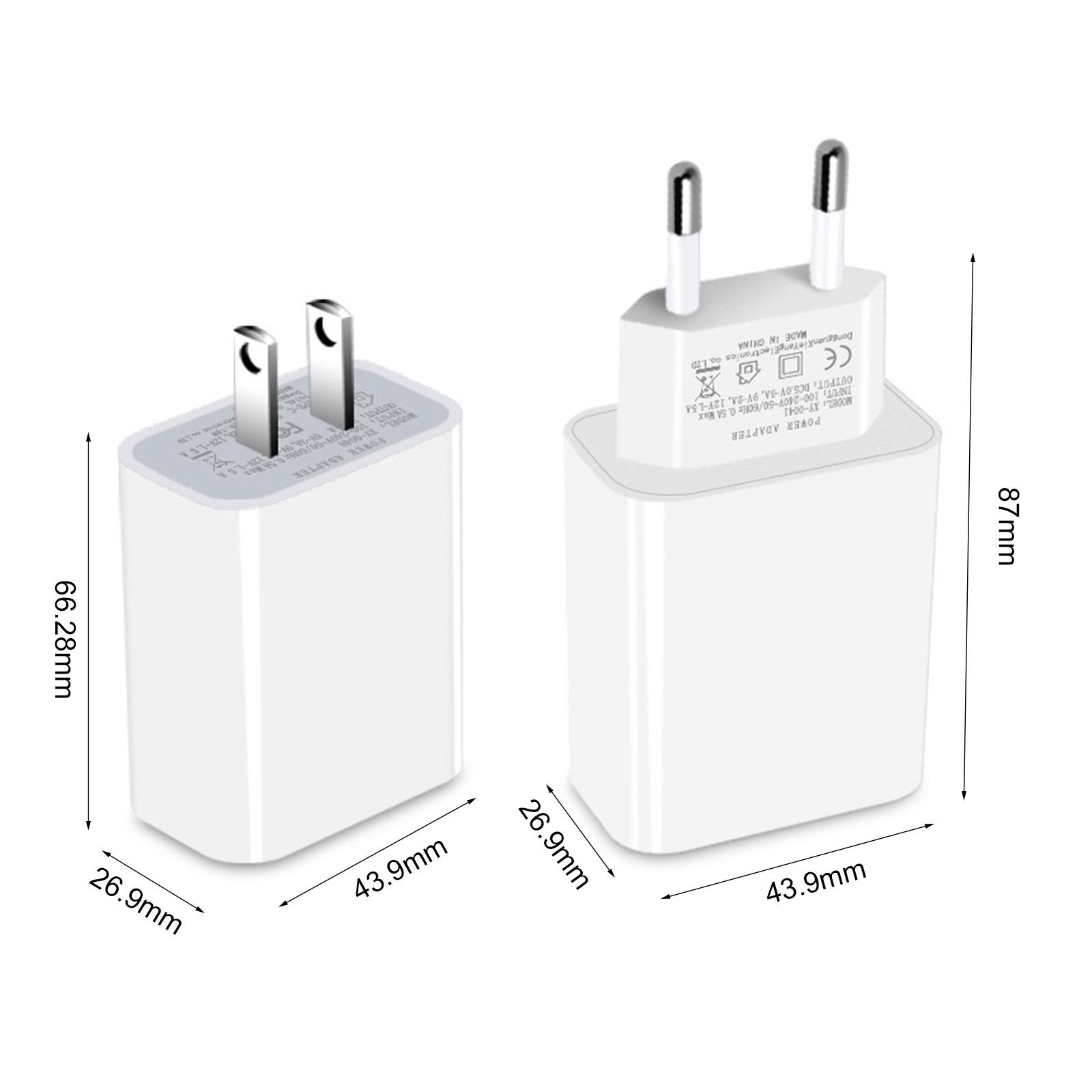 Bộ sạc USB du lịch di động Tương thích với iPhone 12 Pro / 11 18W Cổng kép PD USB C và QC3.0