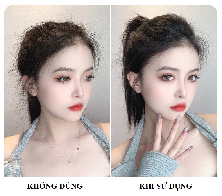 Xược độn phồng mái dài 20cm FREESHIP xược phồng tóc mái, độn phồng tóc
