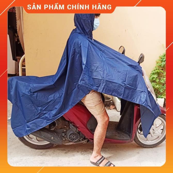 Áo Mưa Kiếng Đèn Vải Dù Siêu Bền, Áo Mưa Cánh Dơi Có Kiếng Đèn, Khổ To Rộng, An Toàn