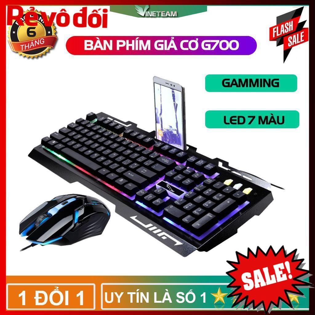 Bàn phím giả cơ G700 siêu nhay, bàn phím chơi game, tặng kèm chuột quang