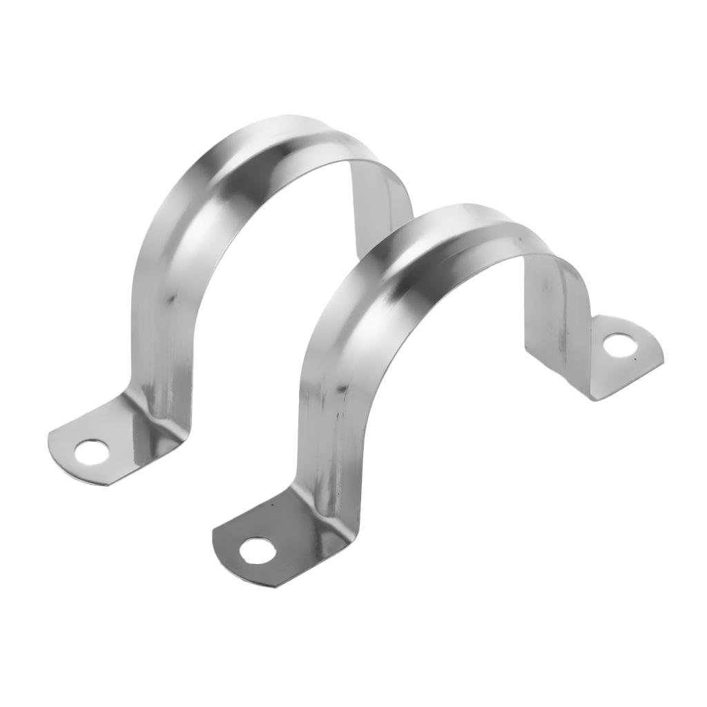 2X Pipe Clamp - 2x Stainless Steel  Pipe Clamp, Half-shell for Pipe Clip 50mm