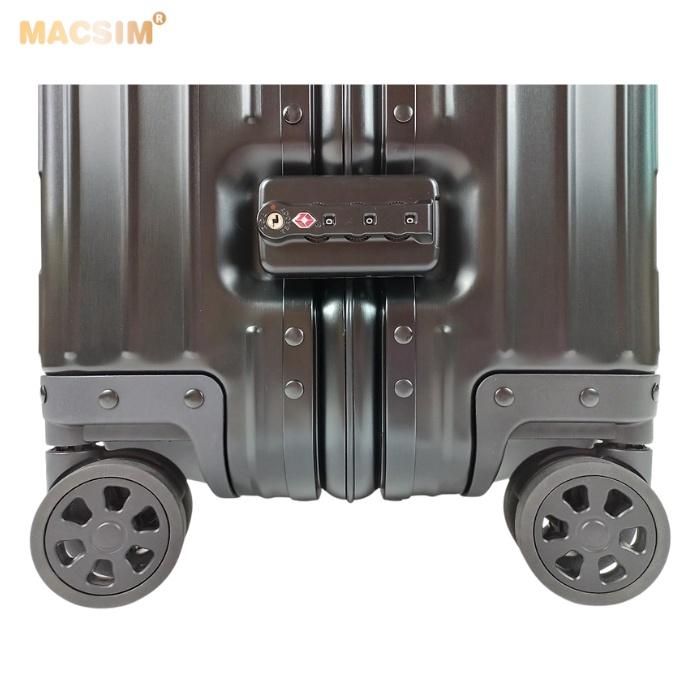 Vali hợp kim nhôm nguyên khối MS1104 Macsim cao cấp màu đen cỡ 26 inches