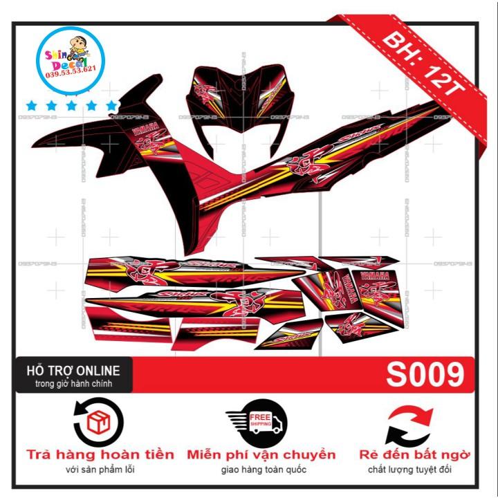 Tem rời Sirius chữ tàu đỏ đen 009