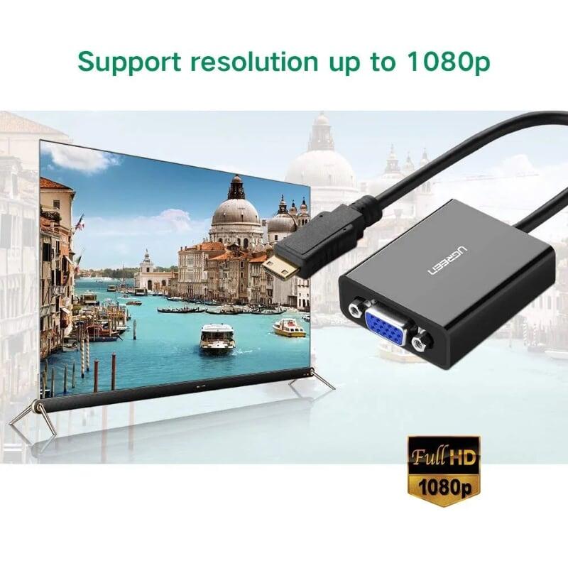 Ugreen UG40270MM112TK 15CM Màu Đen Bộ chuyển Mini HDMI sang VGA - HÀNG CHÍNH HÃNG