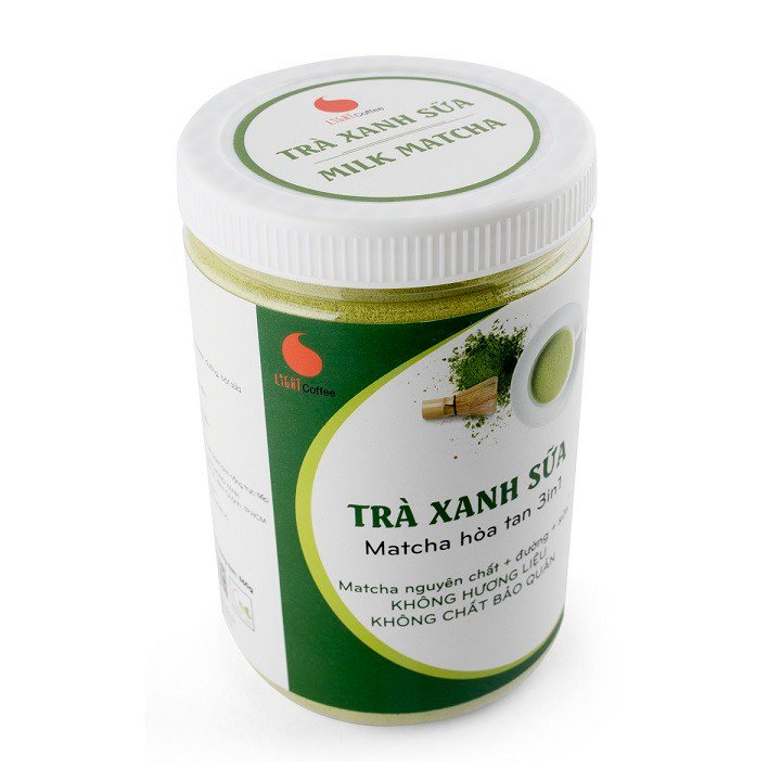 Bột trà xanh sữa 3in1, matcha xuất xứ Nhật Bản, hũ 550g, từ nhà sản xuất Light Coffee