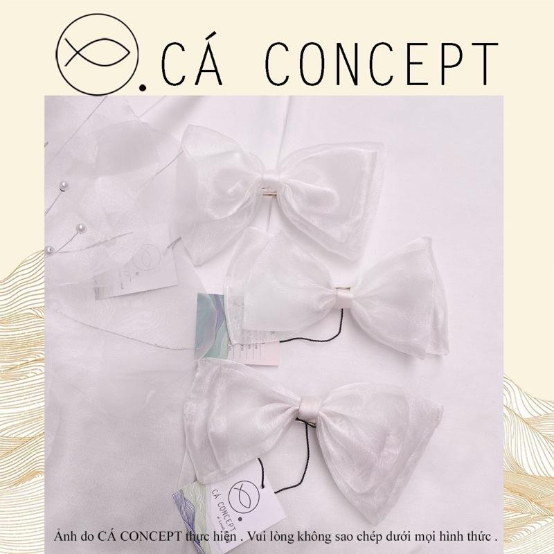 Nơ Voan lụa CÁ CONCEPT nơ cài tóc có đủ màu