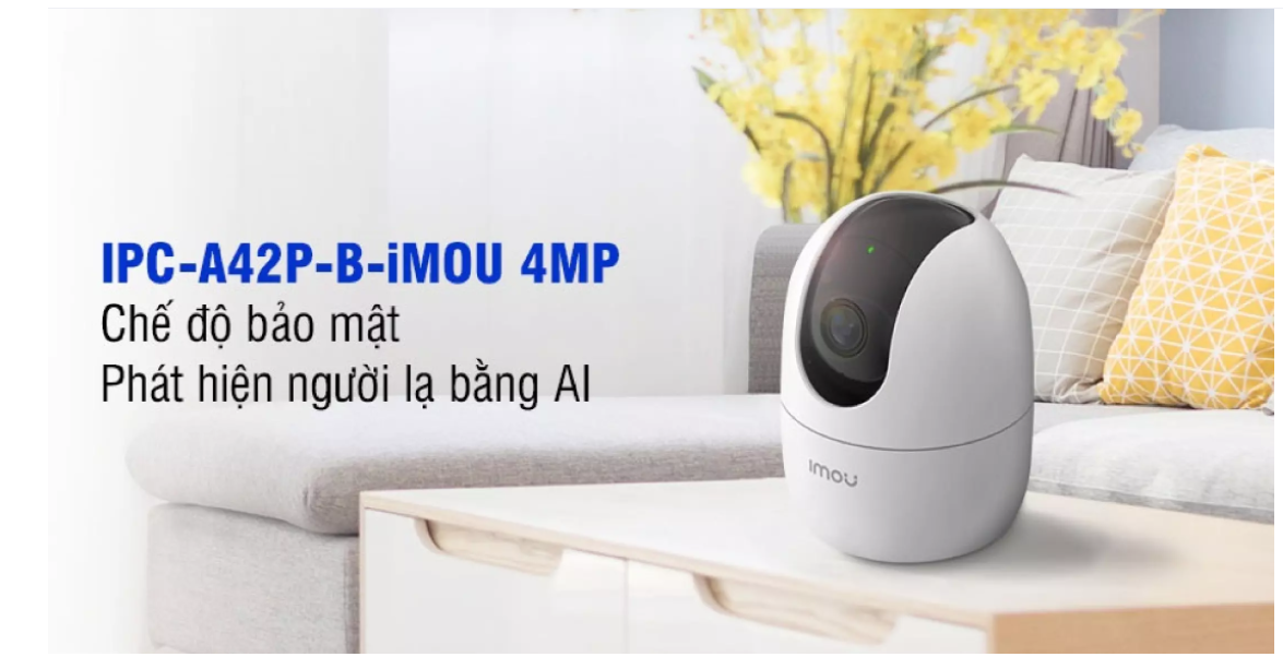 Camera I Imou hình cầu Ranger 2 4M IPC-A42P-B, 360- Smart track - 2-way talk - Siren- IR10m, 2Y WTY - Trắng- HÀNG CHÍNH HÃNG