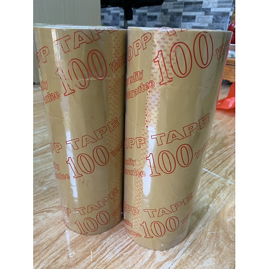 = 1 cây 6 cuộn băng keo đục bản 48mm cực dính cực chắc =