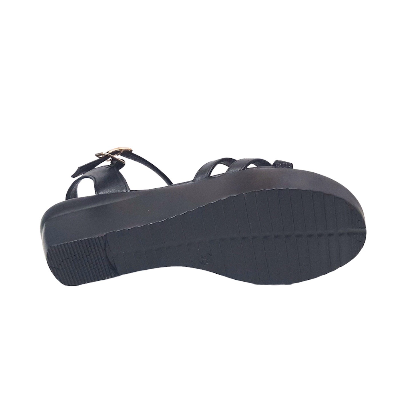 Sandal Nữ, Xăng Đan Nữ Đế Xuồng Cao 6cm DPW071888DEN