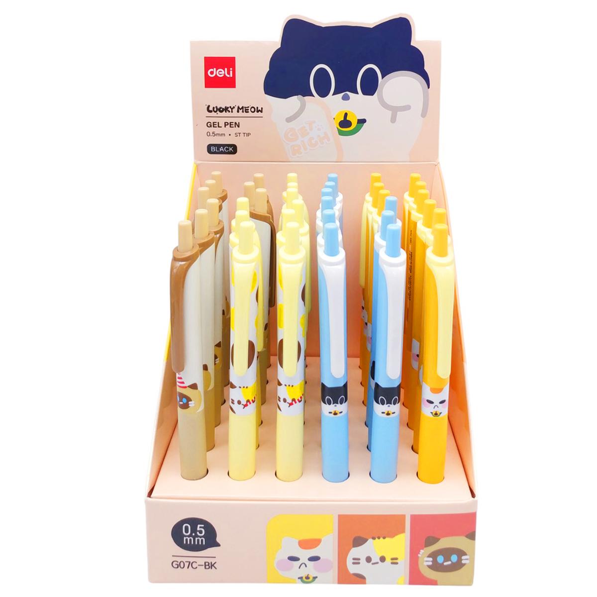 Bút Gel Khô Nhanh 0.5 mm - Deli EG07C-BK - Mực Đen (Màu Thân Bút Giao Ngẫu Nhiên)