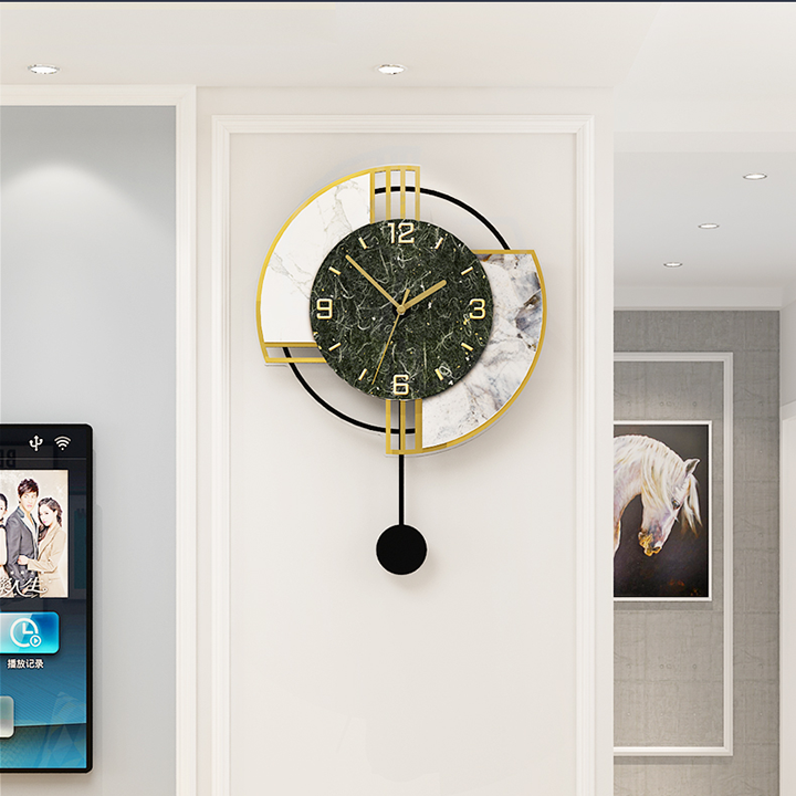 Đồng hồ treo tường quả lắc tiện ích đa năng hiện đại - Đồng hồ quả lắc DECOR trang trí phòng khách sang trọng Bền đẹp DH-105