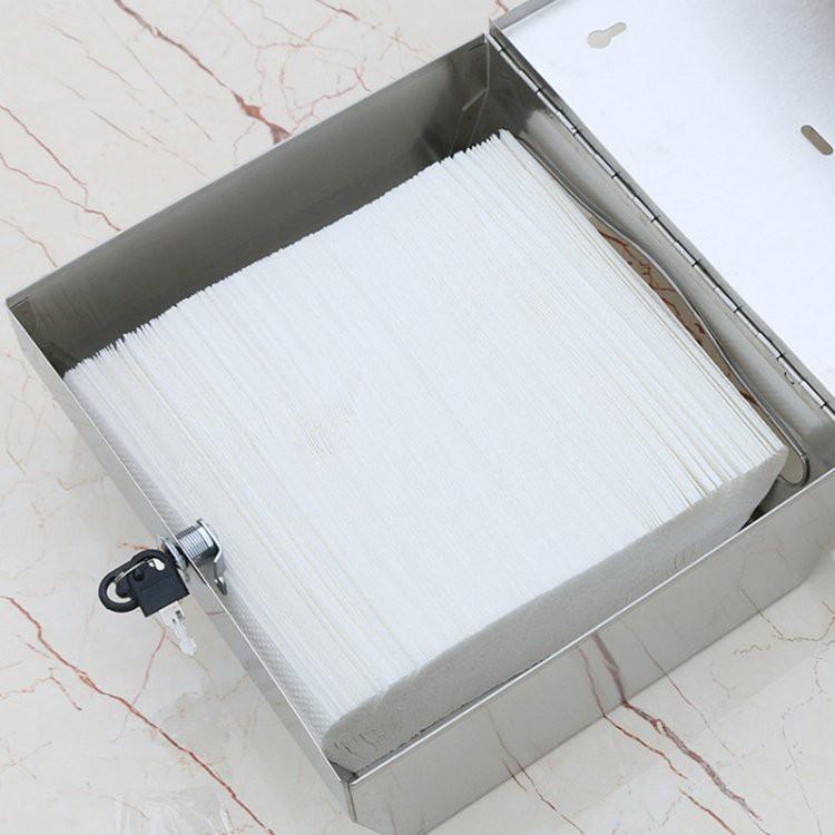Hộp đựng giấy vệ sinh dáng vuông cỡ đại inox 304