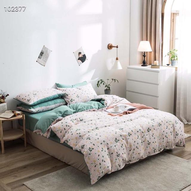 Bô chăn ga Cotton hoạt tính - Hoa hồng leo.