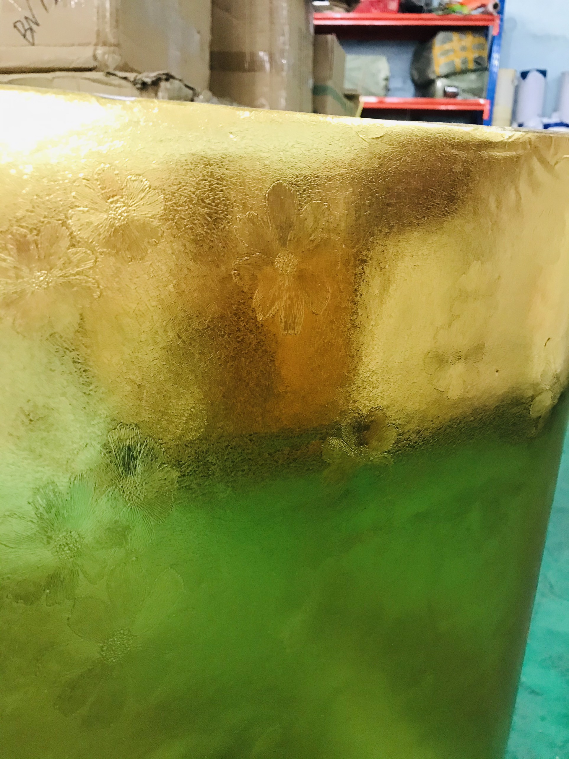 Combo 3 mét giấy dán bếp, decal dán bếp tráng nhôm VÀNG HOA MAI khổ 60cm có keo sẵn