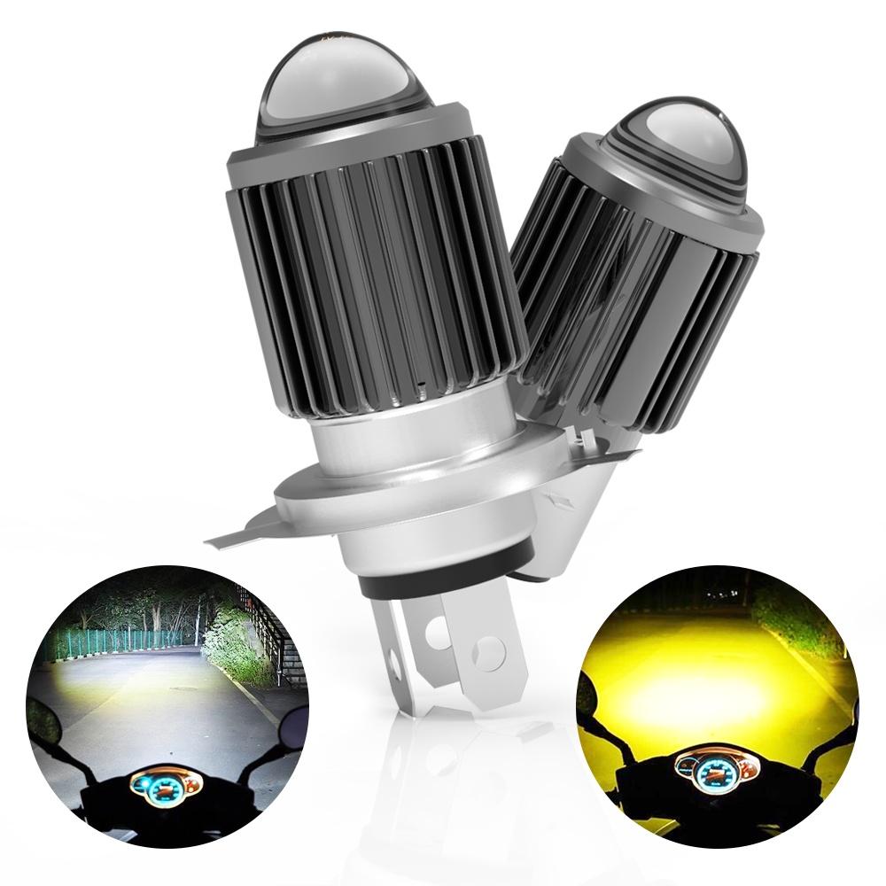 Bóng Đèn Pha LED H4 BA20D 12V 3000K 6000K Hi Lo 10000LM Chuyên Dụng Cho Xe Máy