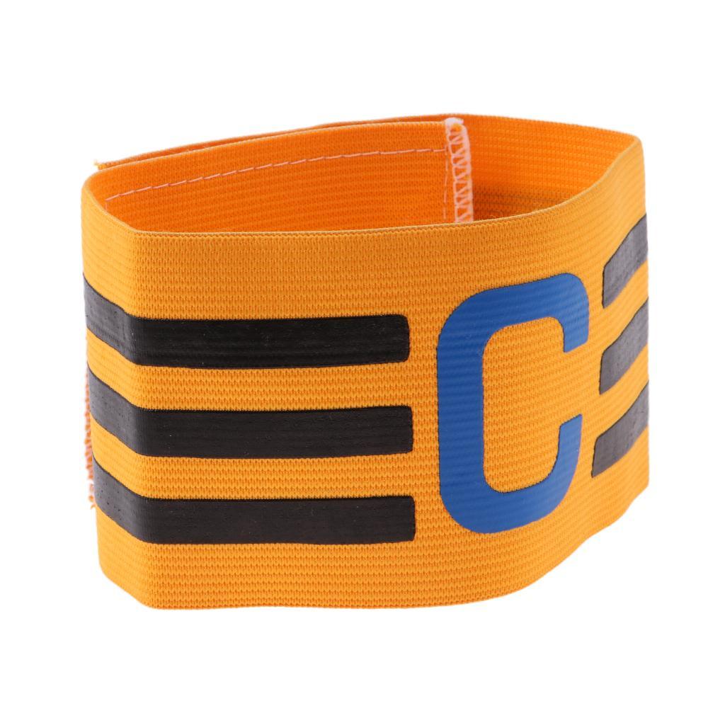 2pcs Football Soccer Elastic Captain Armband Basketball Player Bands Orange