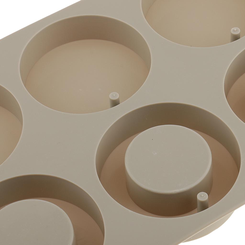 3x6Cavity Silicone Aroma Wax Tablet Mold Wax Soap Candle Mould Round