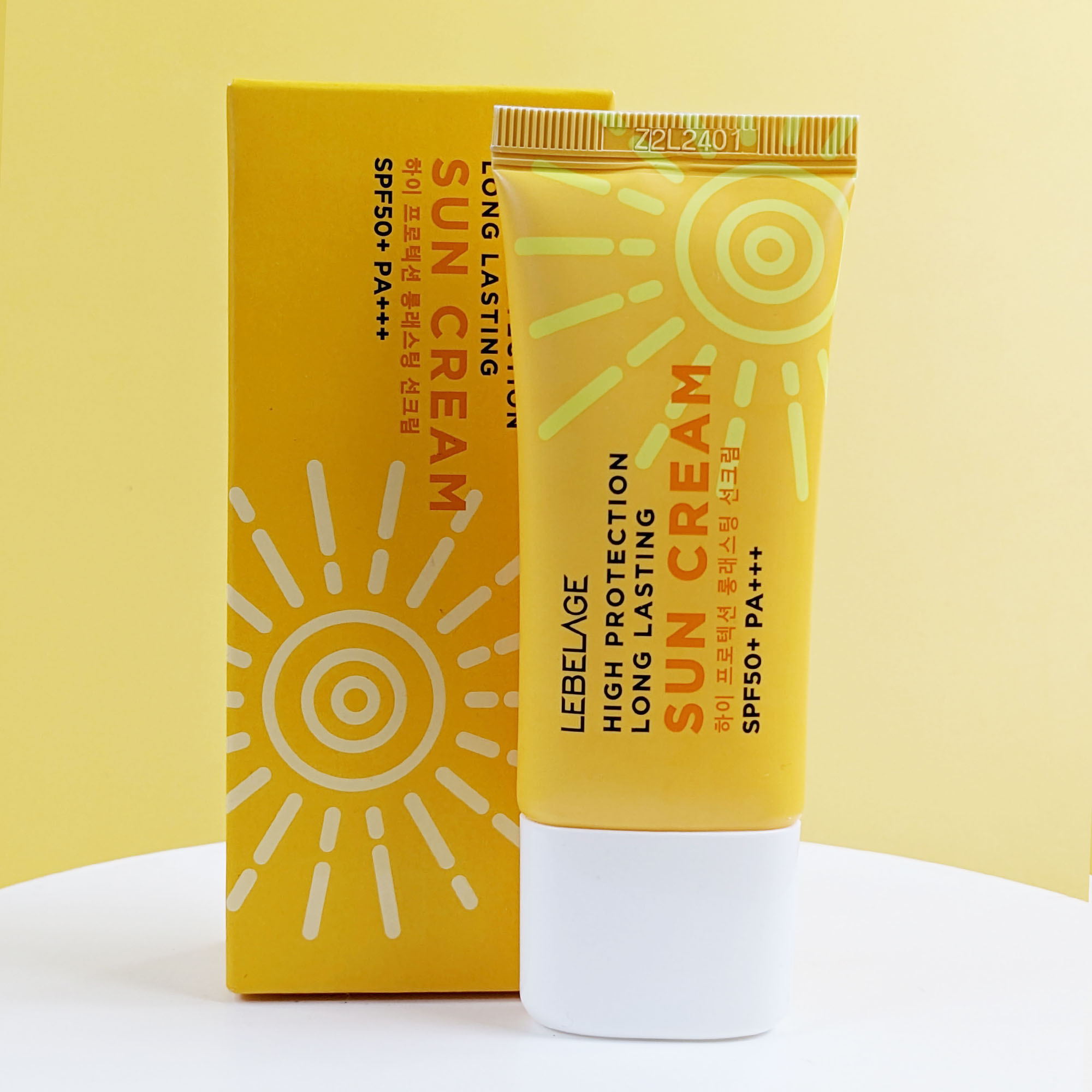 Kem Chống Nắng Chống Thấm Nước Lebelage SPF50+ Pa+++ High Protection Long Lasting Sun Cream Chiết Xuất Lá Lô Hội 30ml