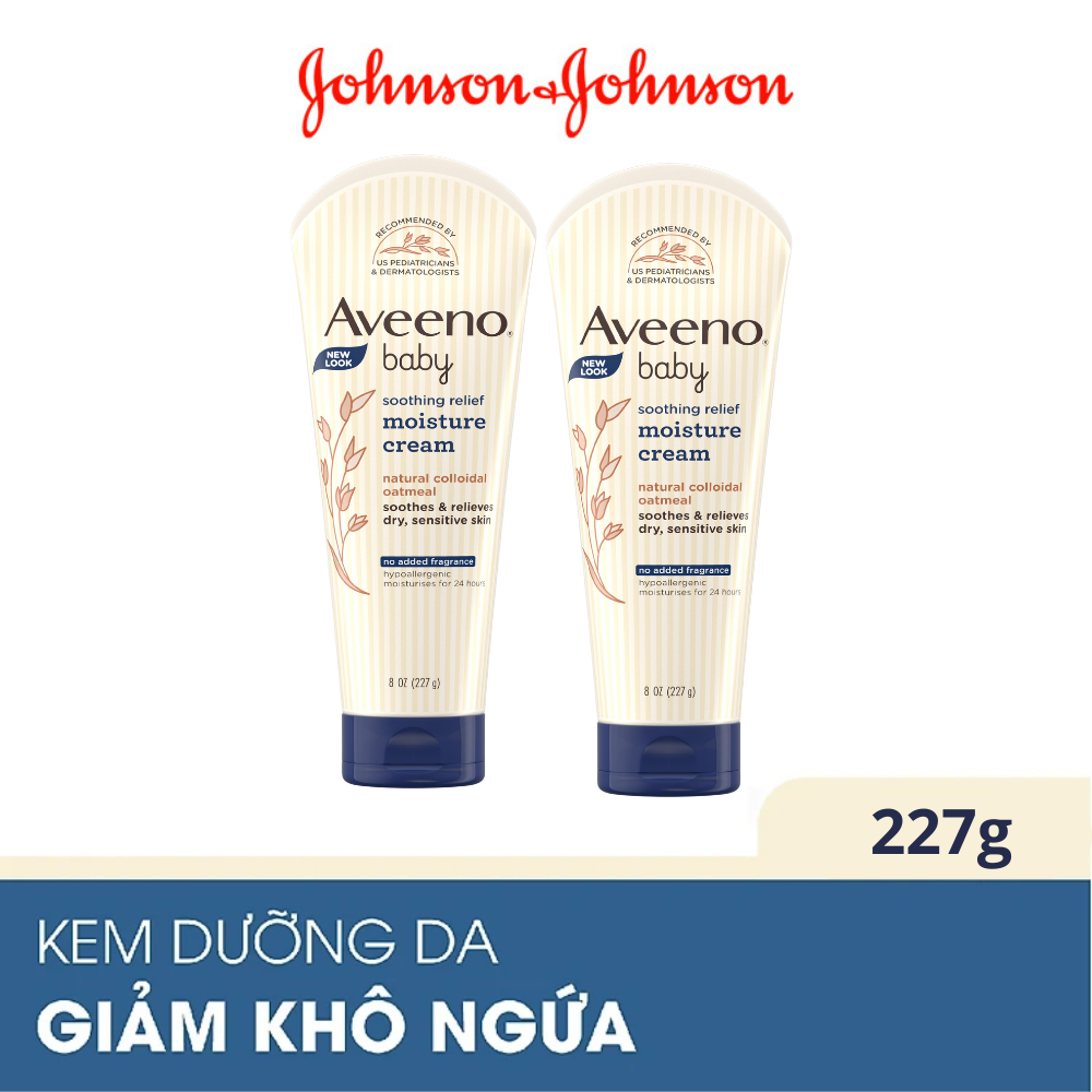 Bộ 2 Kem dưỡng ẩm cho da khô và nhạy cảm Aveeno soothing relief 227g