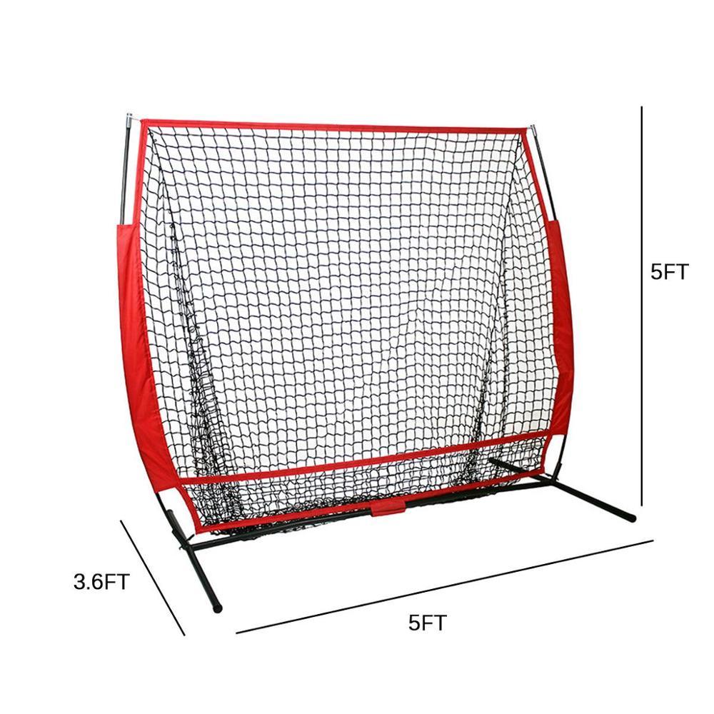 Mạng lưới bóng chày bóng mềm 5x5 feet với khung đánh bóng đánh bắt b sau đó