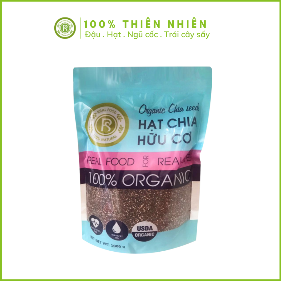 1KG Hạt Chia Đen Hữu Cơ Real Food (Chia Seed Organic)