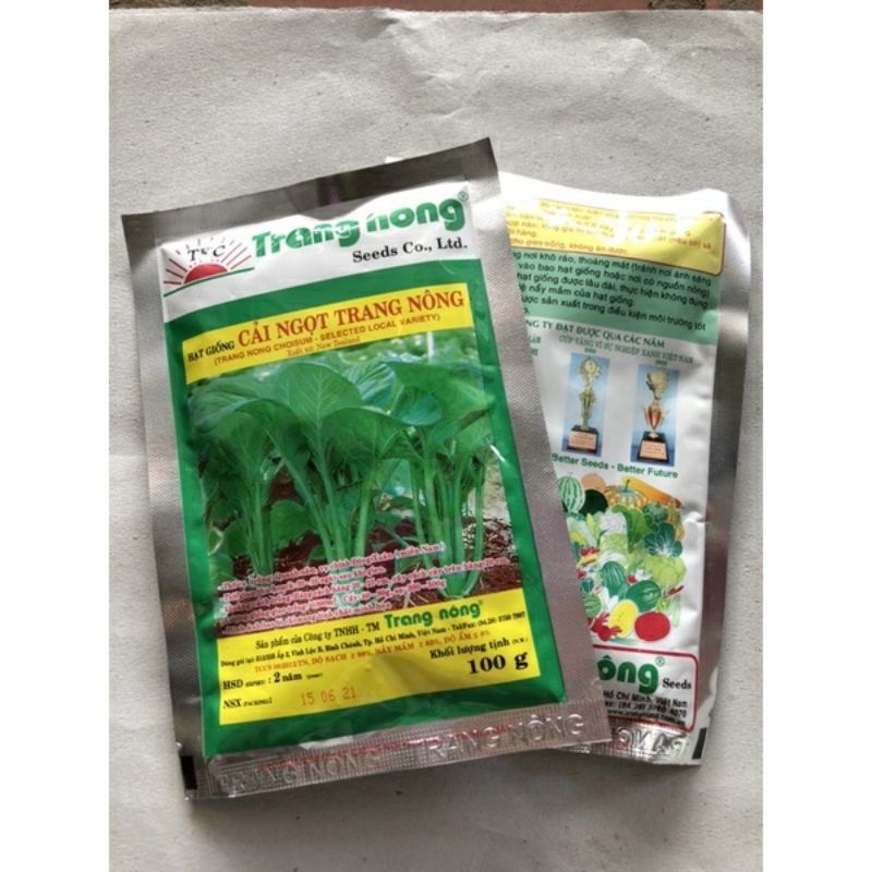 Hạt giống cải ngọt trang nông gói 100gr
