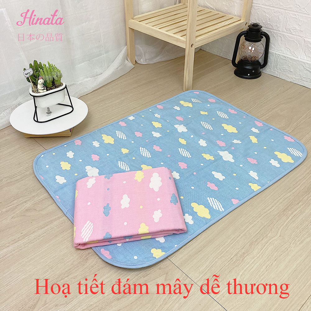 Thảm lót chống thấm cho bé Hinata Nhật Bản TCT01 - 100% Cotton - Thoáng khí - Thấm hút tốt