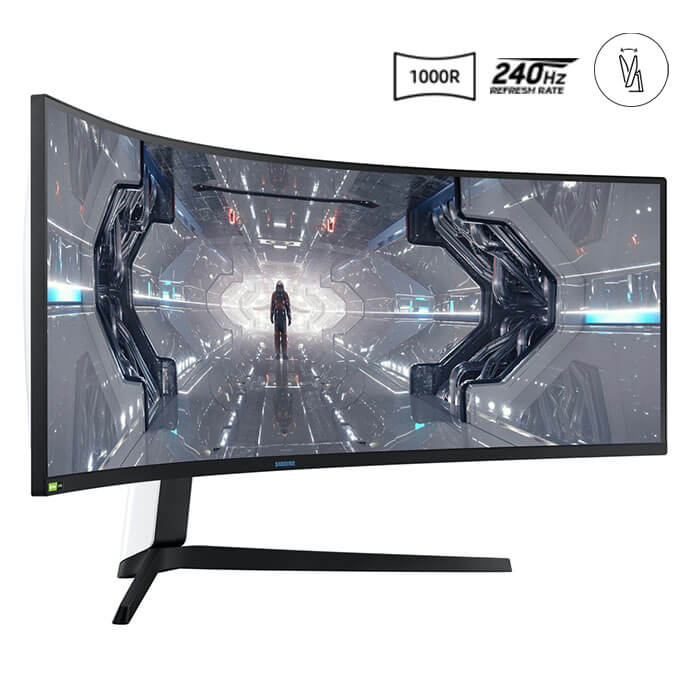 Màn Hình Cong Gaming Samsung LC49G95TSSEXXV ( 49 Inch DQHD VA (5,120 x 1,440) 240Hz / 1ms / DP 1.4 / HDMI / USB Ports / Jack Audio 3.5 / G-Sync ) - Hàng Chính Hãng