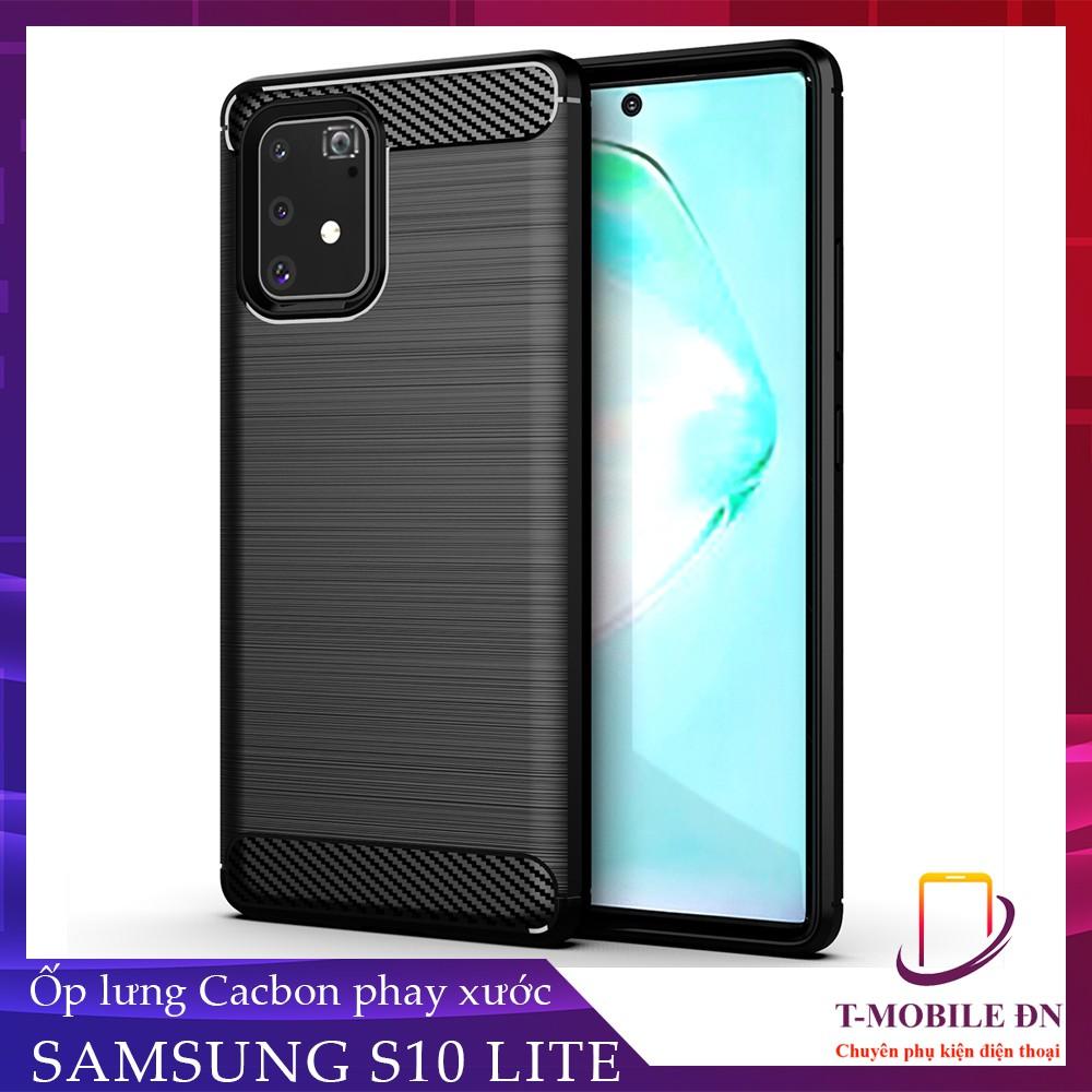 Ốp lưng cho Samsung S10 S10E S10+ Plus Lite dẻo Carbon phay xước chống sốc chống vân tay