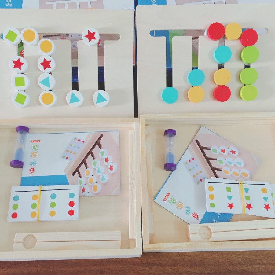 Bộ Montessori Toán học, hình khối 2in1 - Phát triển Tư duy Logic