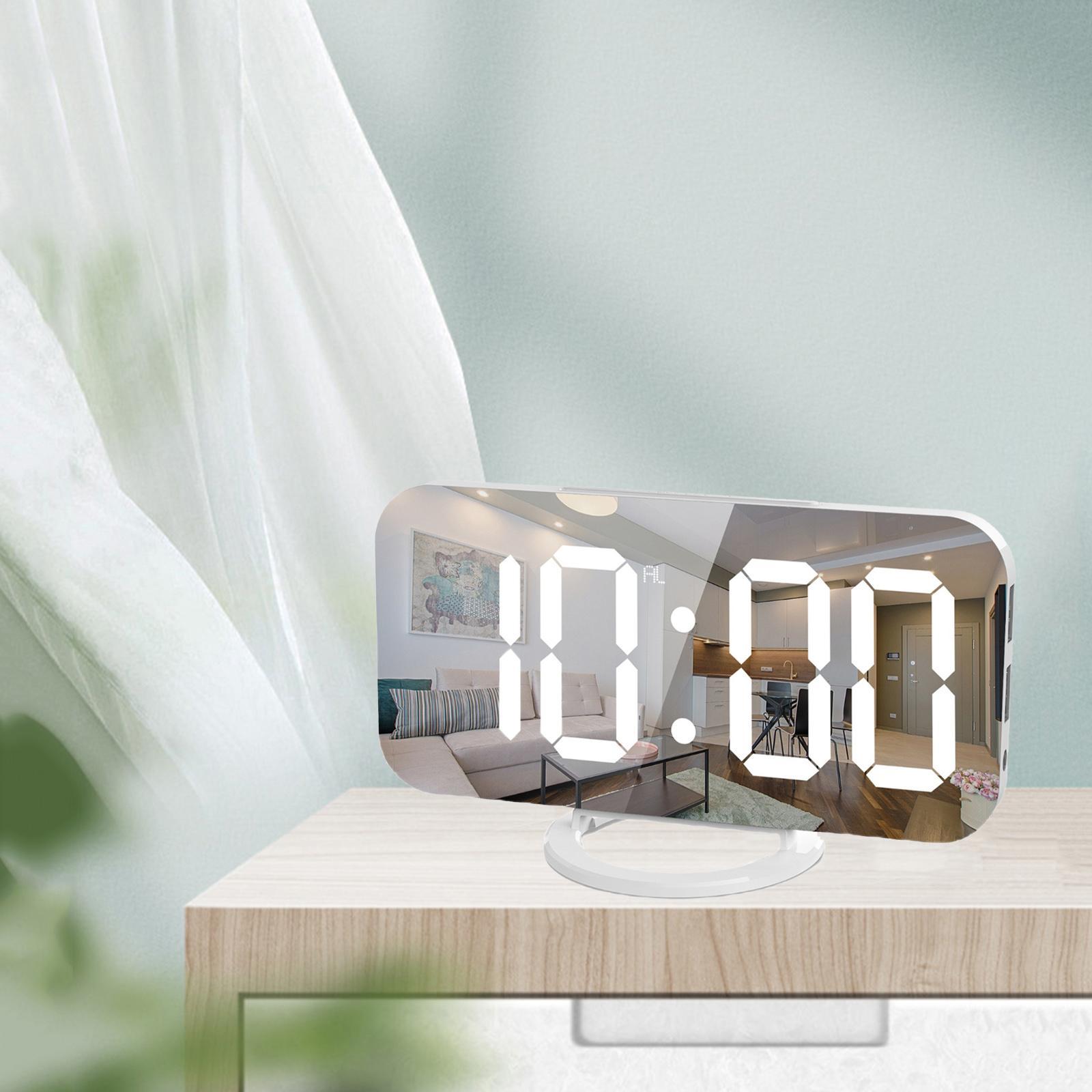 Electronic LED Digital Clock Snooze Bedside Dual USB