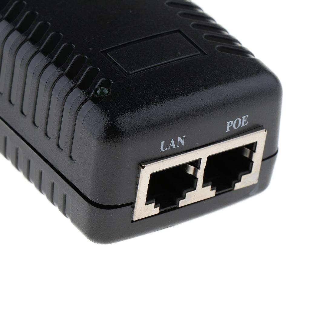 48V0.5A POE Injector Power Supply Wall Adapter IEEE 802.3af for IP Camera