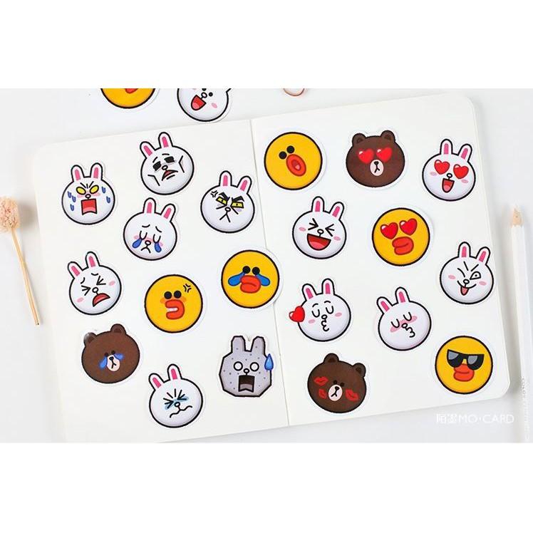 Bộ 45 Sticker EMOJI biểu tượng cảm xúc E71