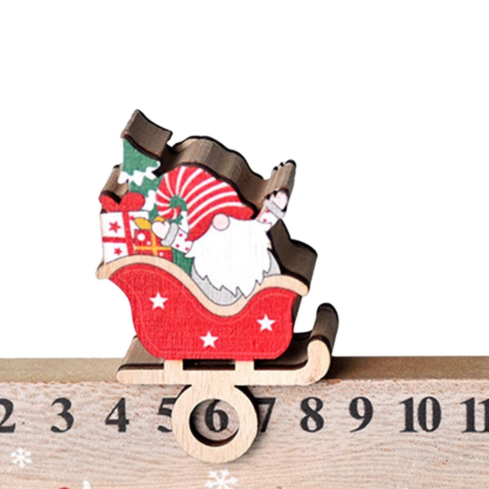 Christmas Desk Calendar Holiday Advent Calendar for Xmas Indoor Decoration