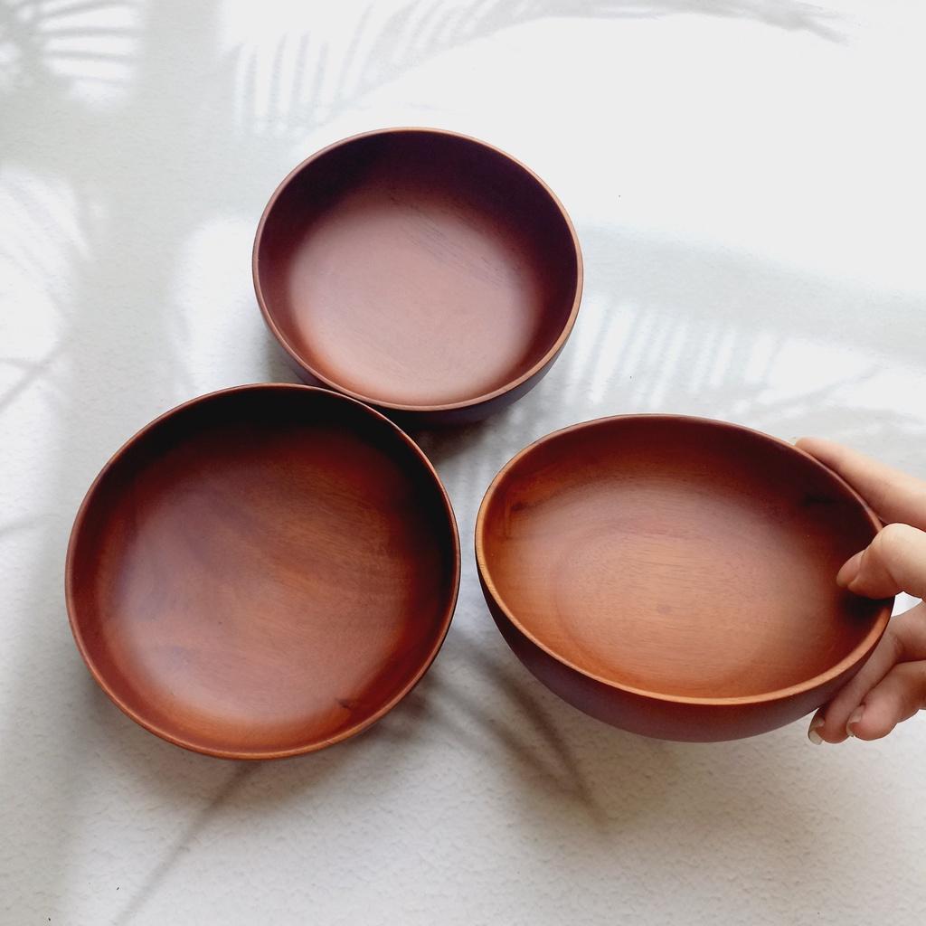 Bát/Tô Gỗ Keo Nhỏ Tự Nhiên Cỡ 14x4 cm, Bát Salad, Bát Ăn Mỳ, Soup, Chụp Ảnh Trang Trí