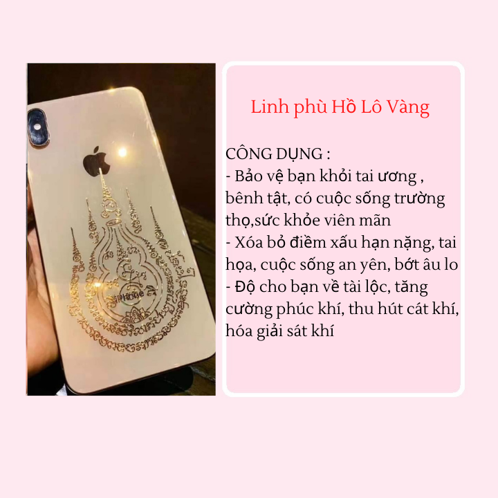 Linh phù Thái Lan Hồ Lô Vàng phong thủy để dán điện thoại -SP005568