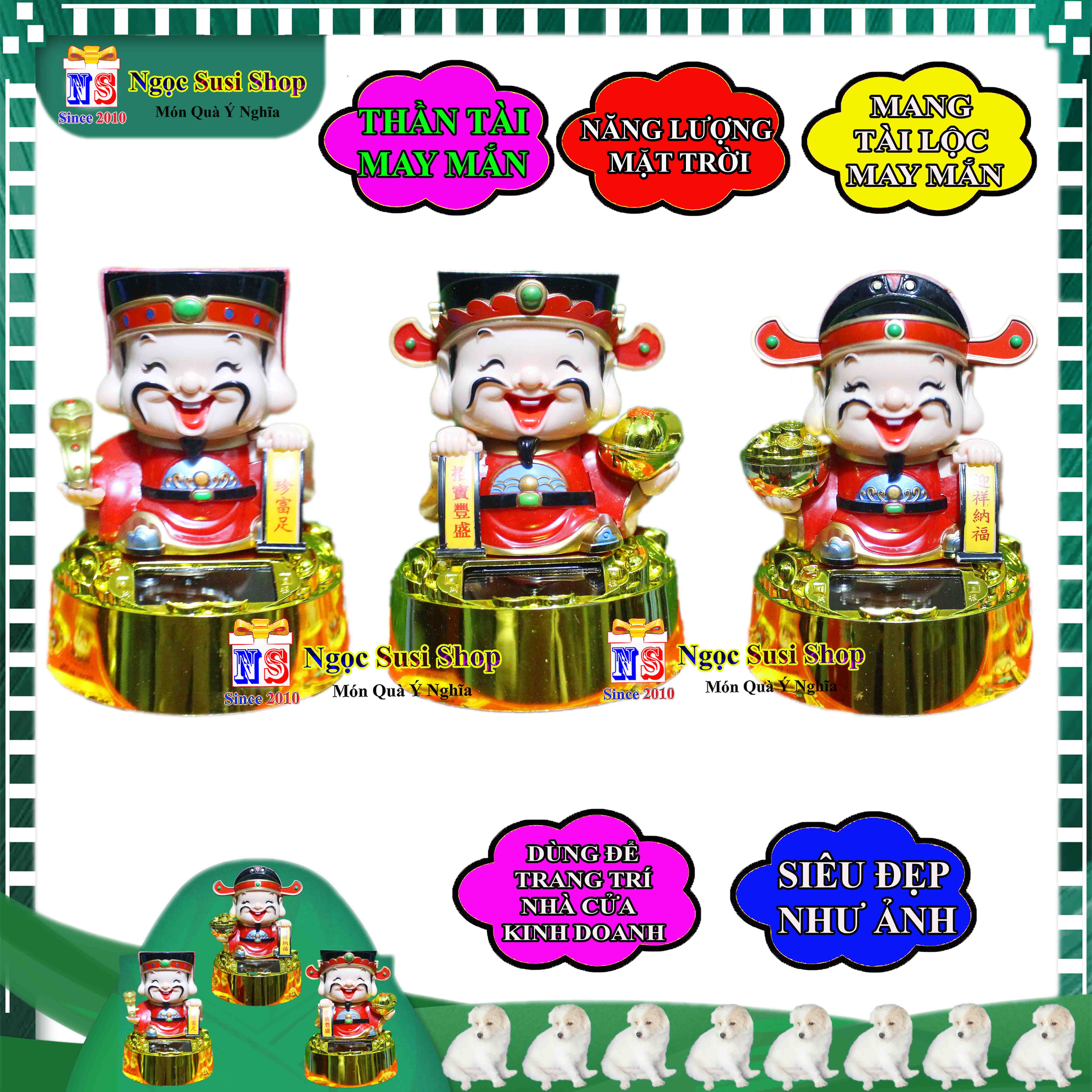 ÔNG THẦN TÀI MAY MẮN TÀI LỘC LẮC LƯ DÙNG NĂNG LƯỢNG MẶT TRỜI MANG LẠI MAY MẮN CHO GIA CHỦ