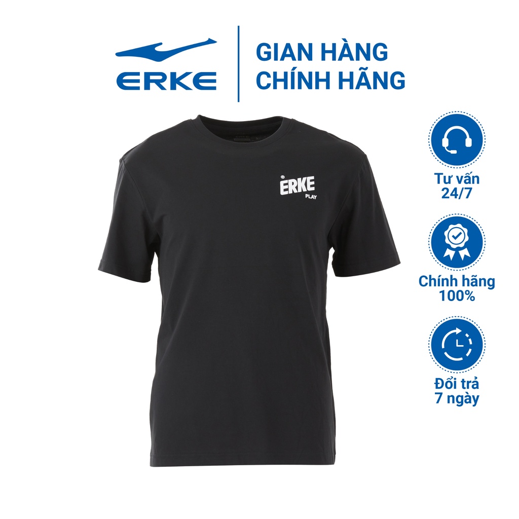 Áo thun nam ERKE áo phông cổ tròn, co giãn chất liệu cao cấp 1222291057