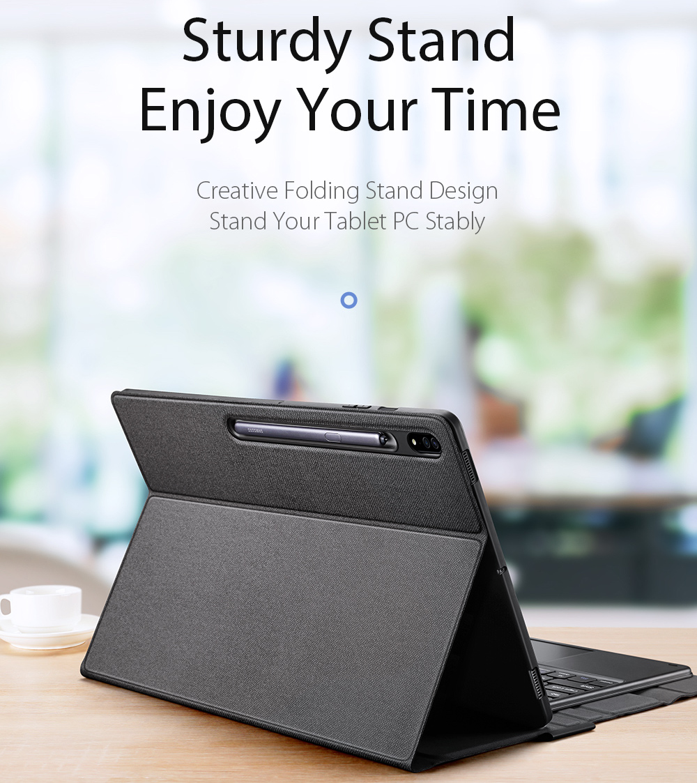 Bao Da Kèm bàn Phím Cho SamSung Tab S7, S7 FE, S7 Plus, Tab S8, S8 Plus Chính Hãng Dux Ducis Bàn Phím Kết Nối Bluetooth và Có Di Chuột TrackPad - Hàng Chính Hãng
