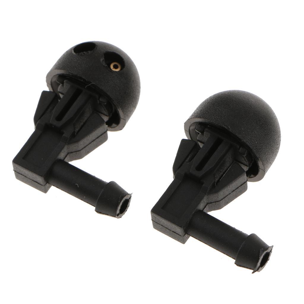 2X 2X  Car Front Dual Holes Windshield Washer Wiper Water Spray Nozzle
